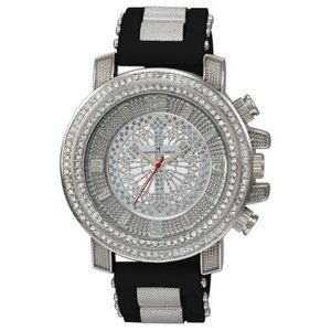 53mm Montres Carlo Rapper Silver Simulate Diamond Clubbing Luxury Men's Watch